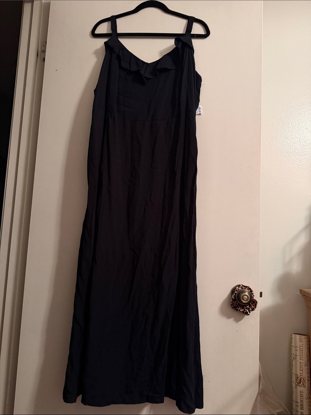 Old Navy Black Ruffle-Trim Maxi Dress